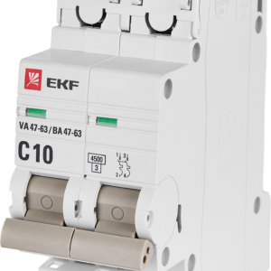 Автоматический выключатель EKF ВА47-63 2P C10 A 4.5 кА