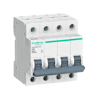 Автоматический выключатель 4P 63А С 6kA 400В, City9, Systeme Electric
